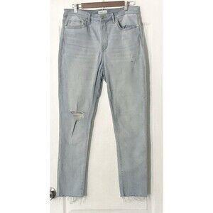 Crown & Ivy Women's High Rise Crop Skinny Jeans Size 10R, Light Wash